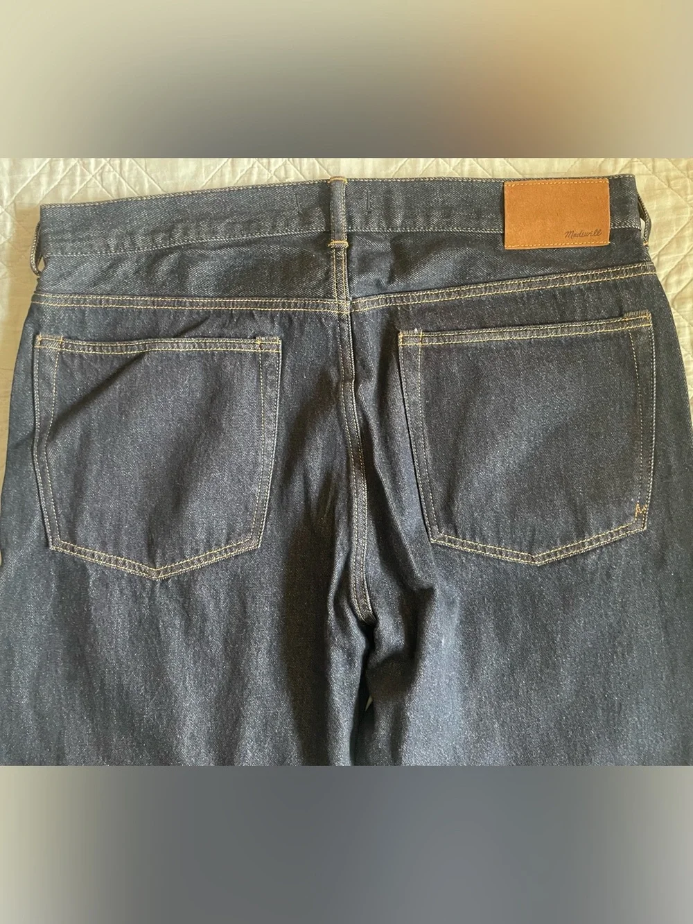 Madewell The 1991 Loose Straight Jean in Rinse Wash-Rigid Size 35 $148 NY888